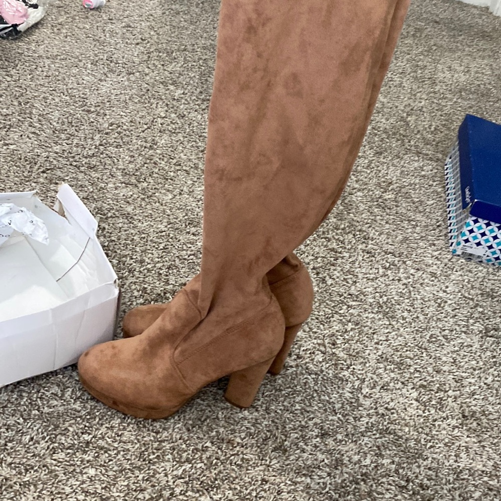 Tall Suede Over The Knee Boots